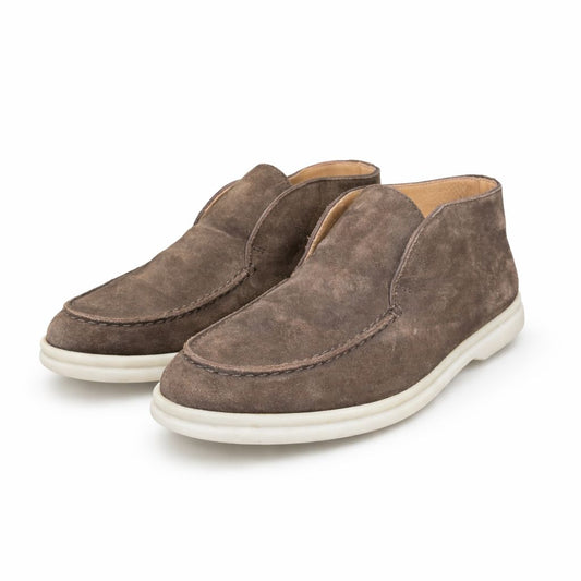 LORO PIANA - LOAFERS OPEN WALK BROWN SUEDE SIZE 36 EU
