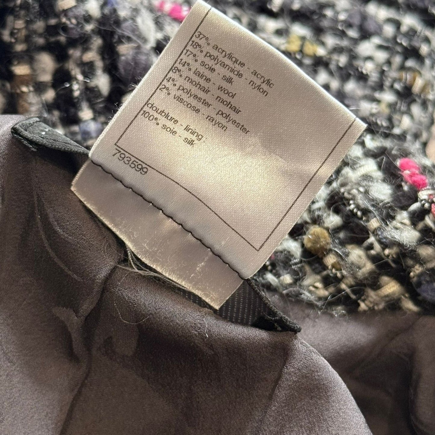 CHANEL - JACKET TWEED MULTICOLOR SIZE 34 FR