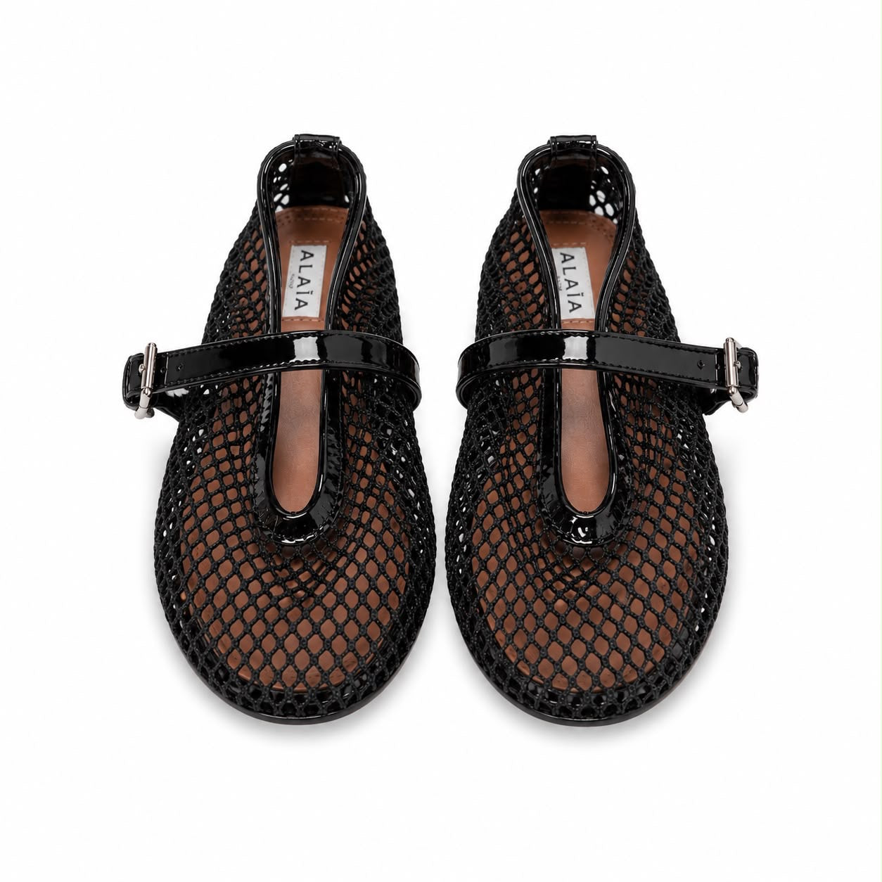 ALAIA - FLATS MARY JANE BLACK MESH SIZE 37 EU