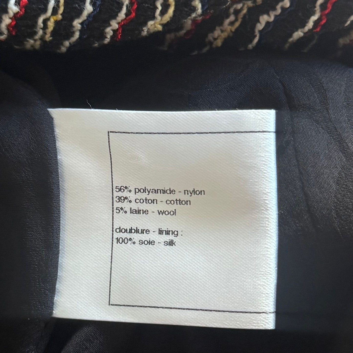 CHANEL - BLAZER MULTICOLOR GOLD CC SUN CLOSURE SIZE 34 FR