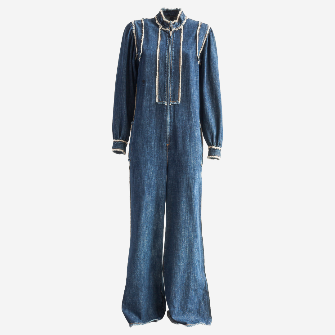 DIOR - JUMPSUIT DENIM BLUE SIZE 36 FR