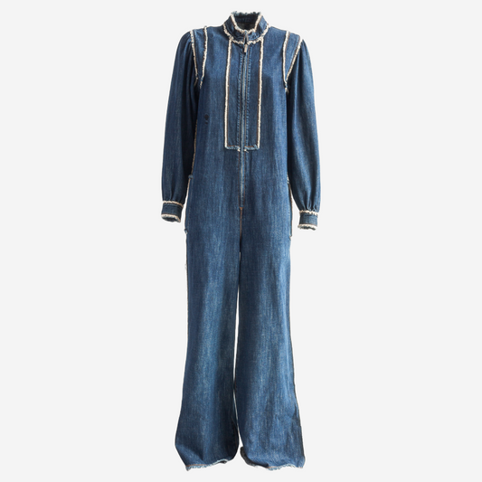 DIOR - JUMPSUIT DENIM BLUE SIZE 36 FR