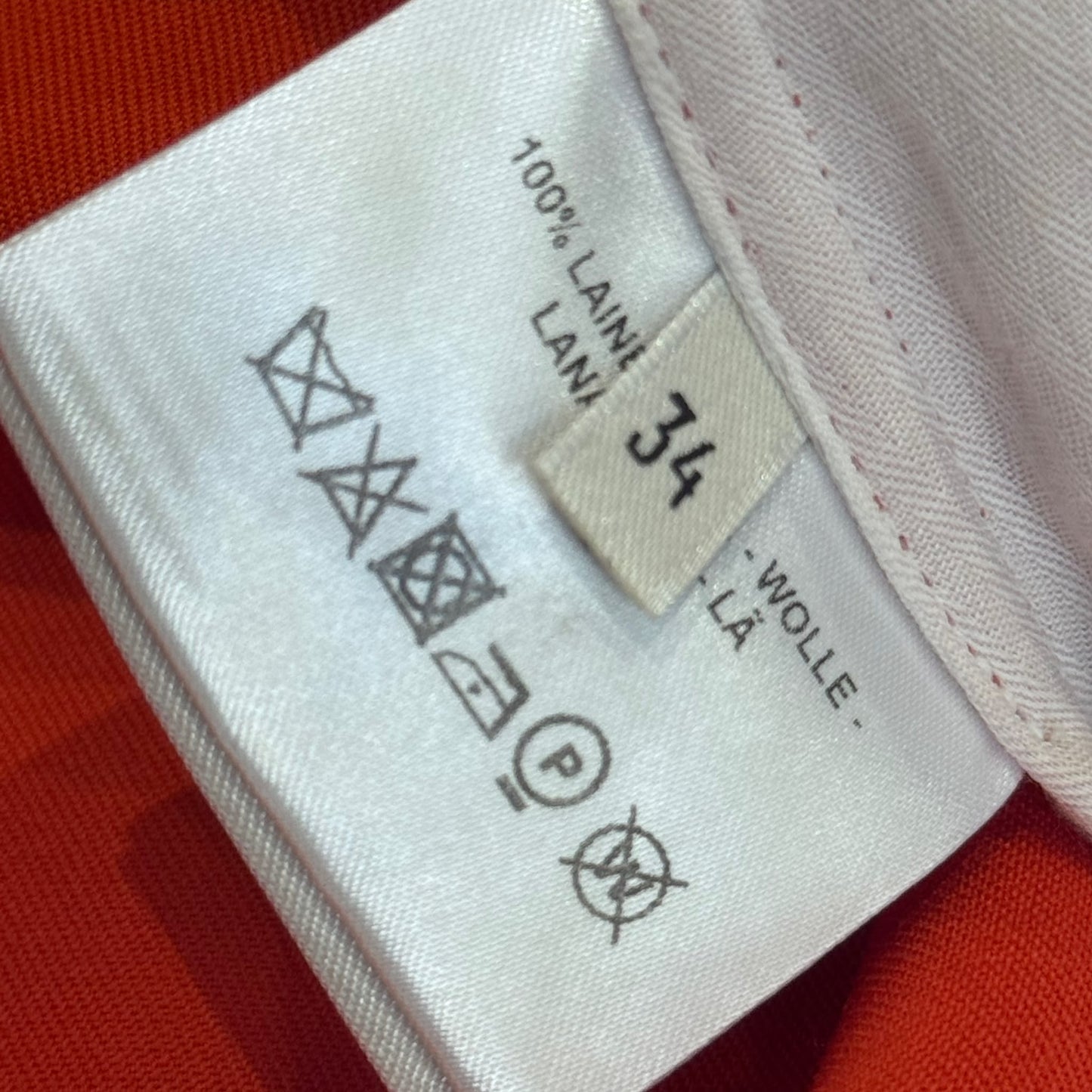 HERMÈS - TROUSERS WIDE-LEG ORANGE SIZE 34 FR
