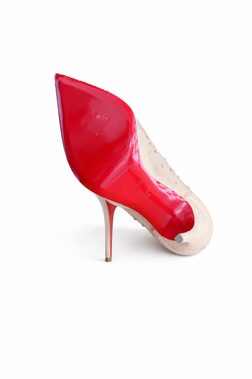 LOUBOUTIN - *BRAND NEW* PUMPS FOLLIES STRASS 100mm SIZE 39 EU