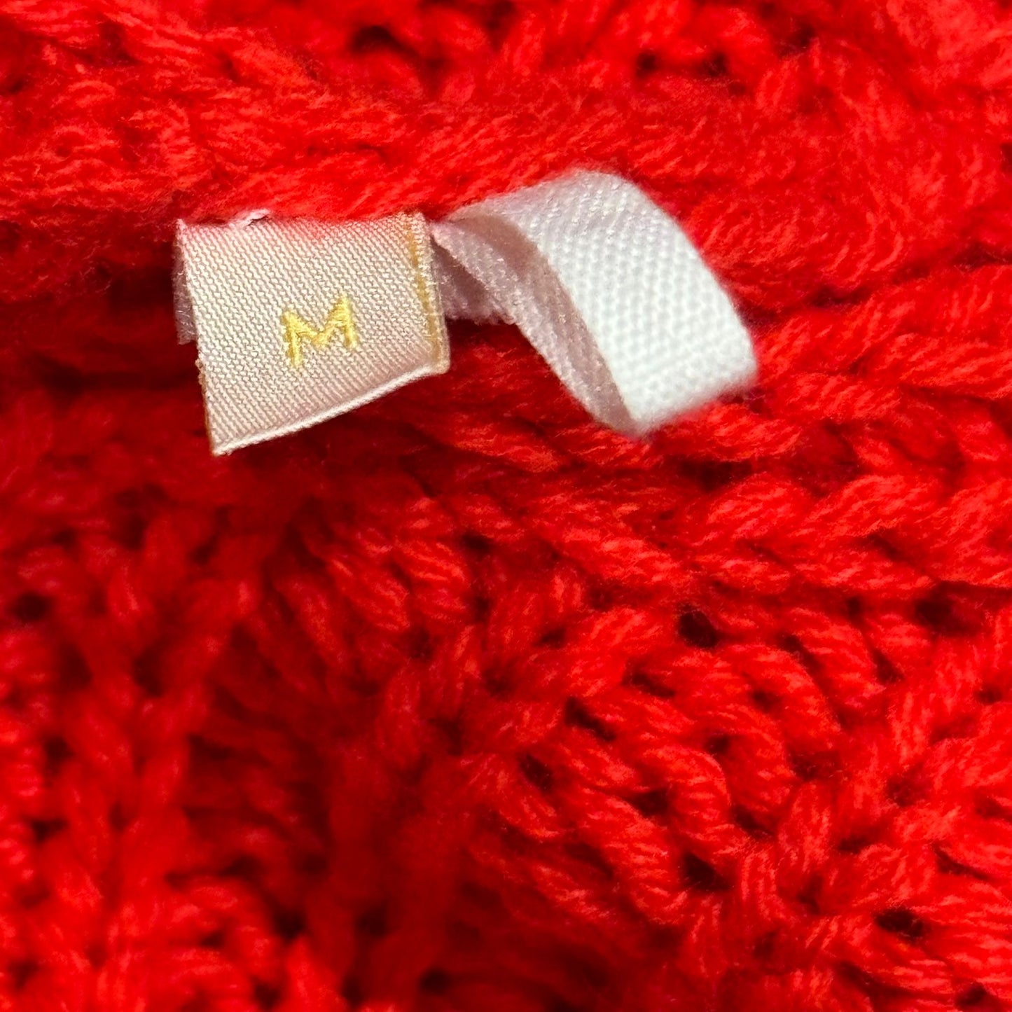 VALENTINO - CARDIGAN RED CROPPED CASHMERE BLEND SIZE M