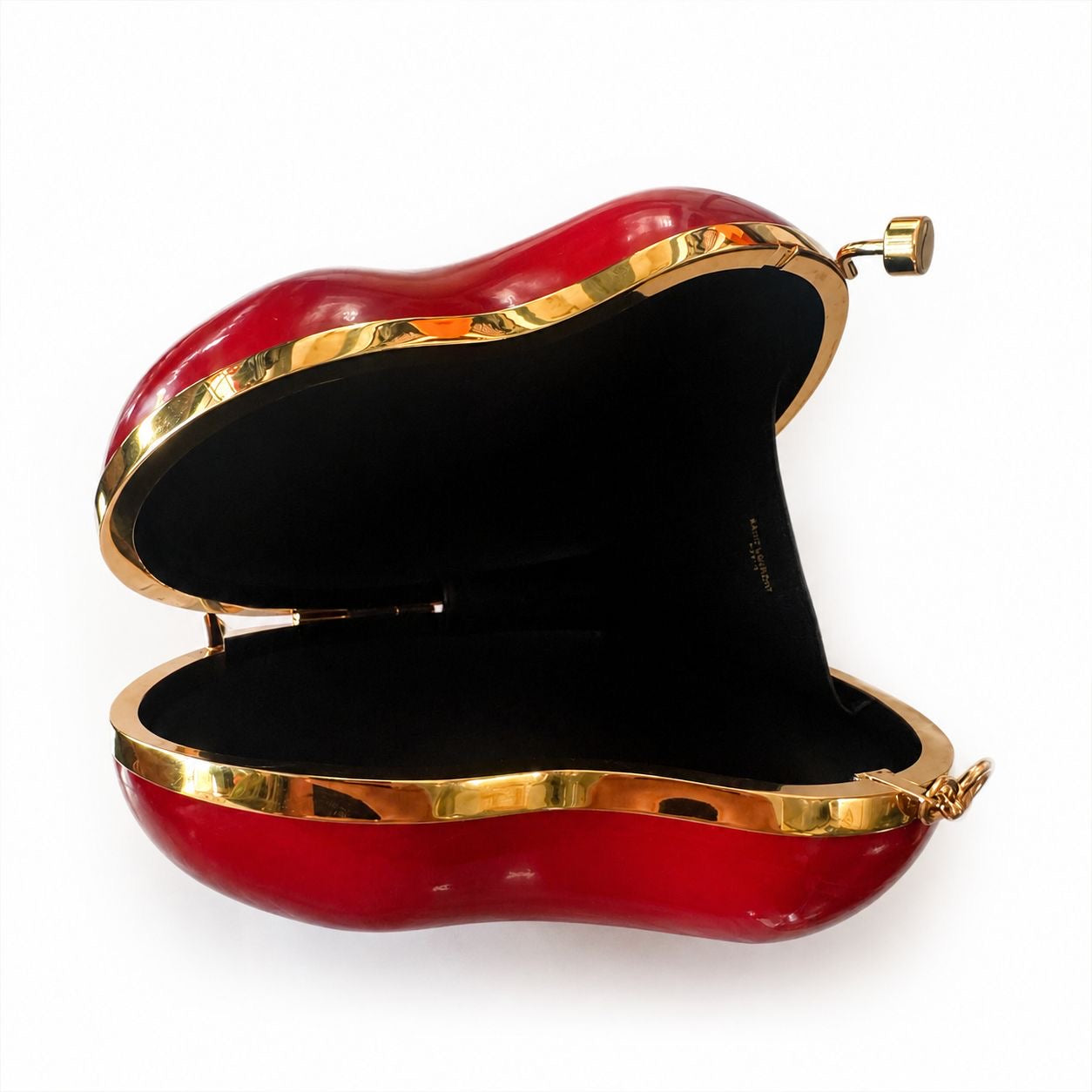SAINT LAURENT - BAG RED LOVE BOX PATENT RED WITH GOLD HARDWARE