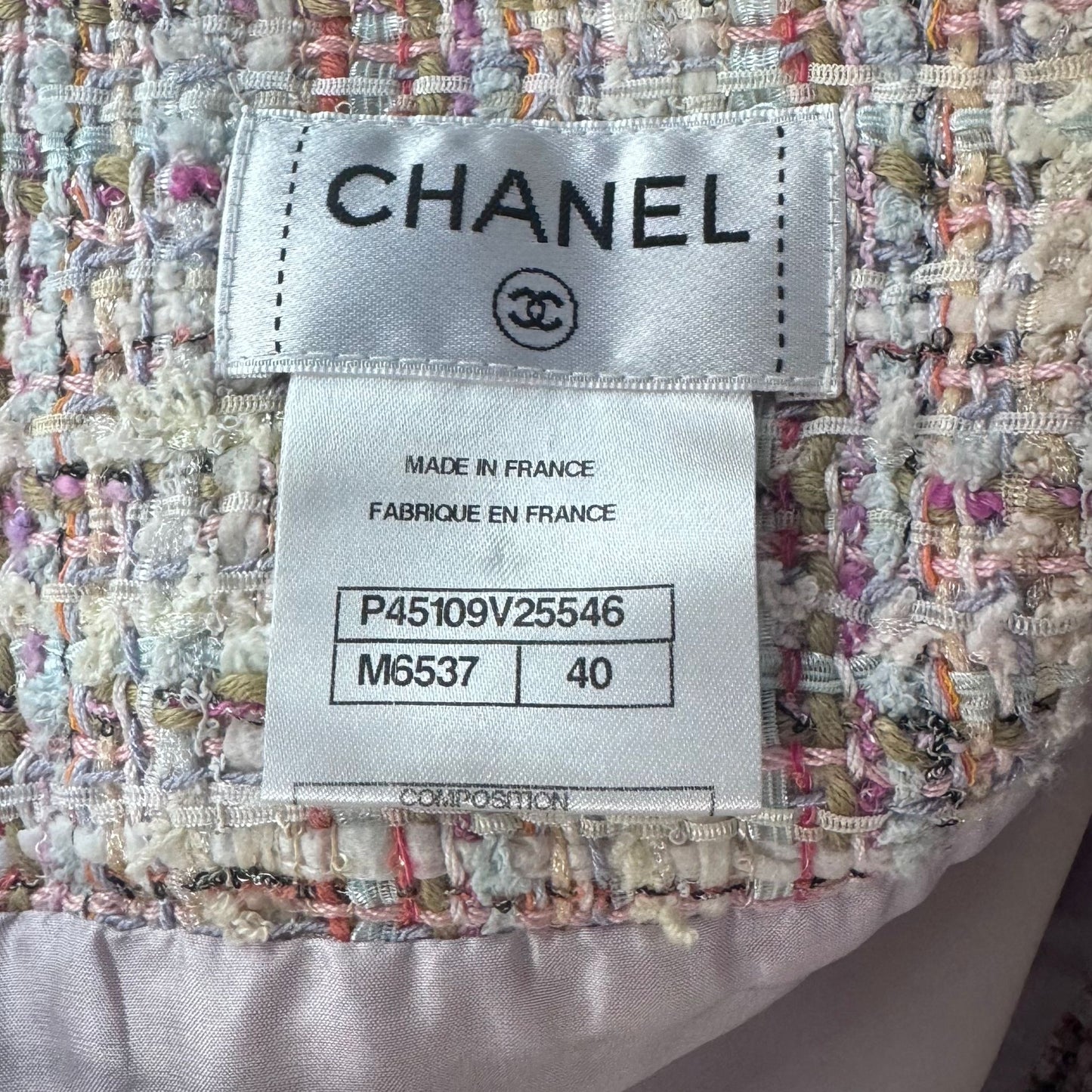 CHANEL - SKIRT TWEED MULTICOLOR SIZE 40 FR