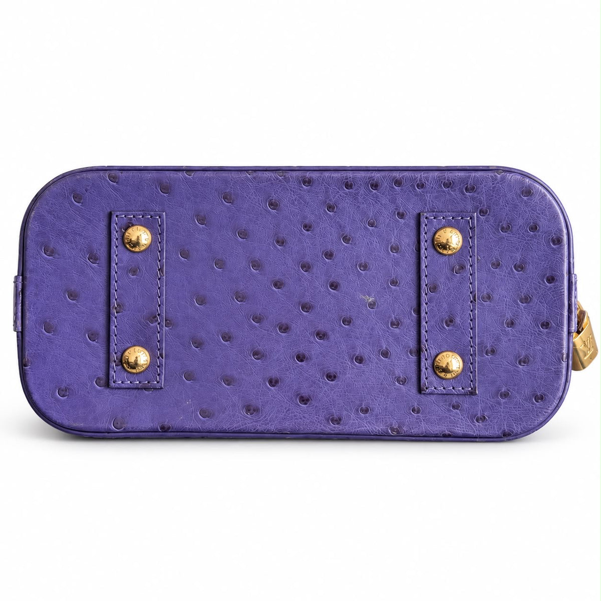 LOUIS VUITTON - BAG ALMA BB PURPLE OSTRICH LEATHER WITH GOLD-TONE HARDWARE