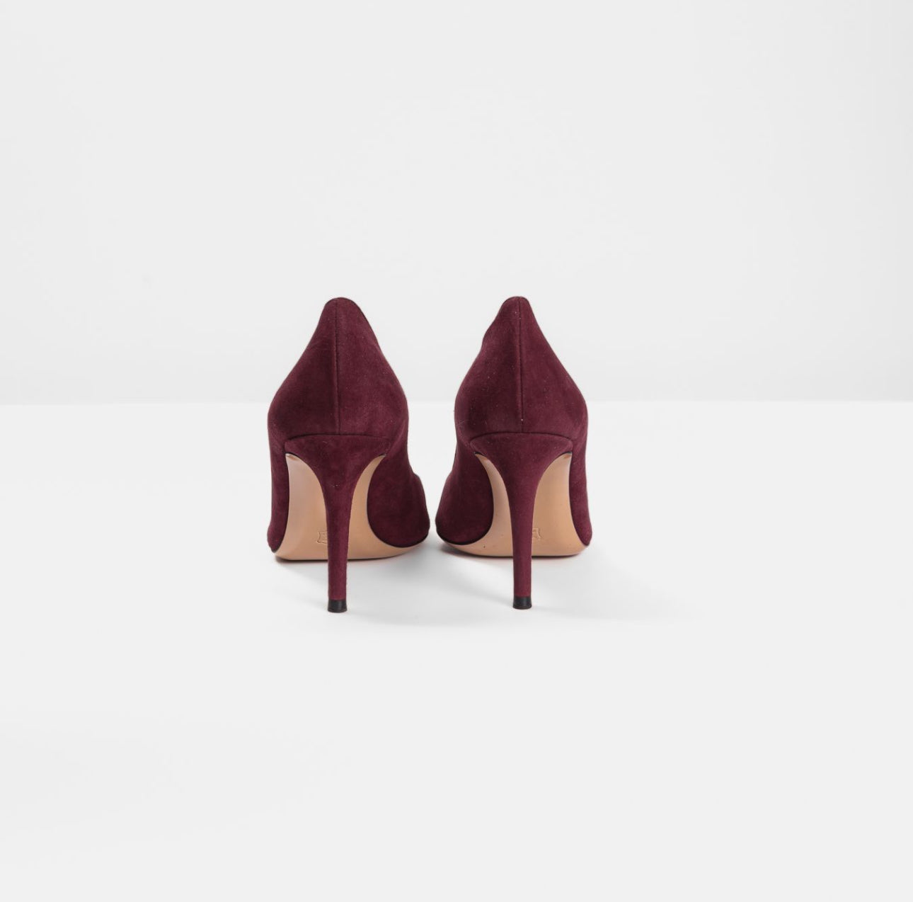 GIANVITO ROSSI - *BRAND NEW* PUMPS BURGUNDY SUEDE LEATHER SIZE 37 EU