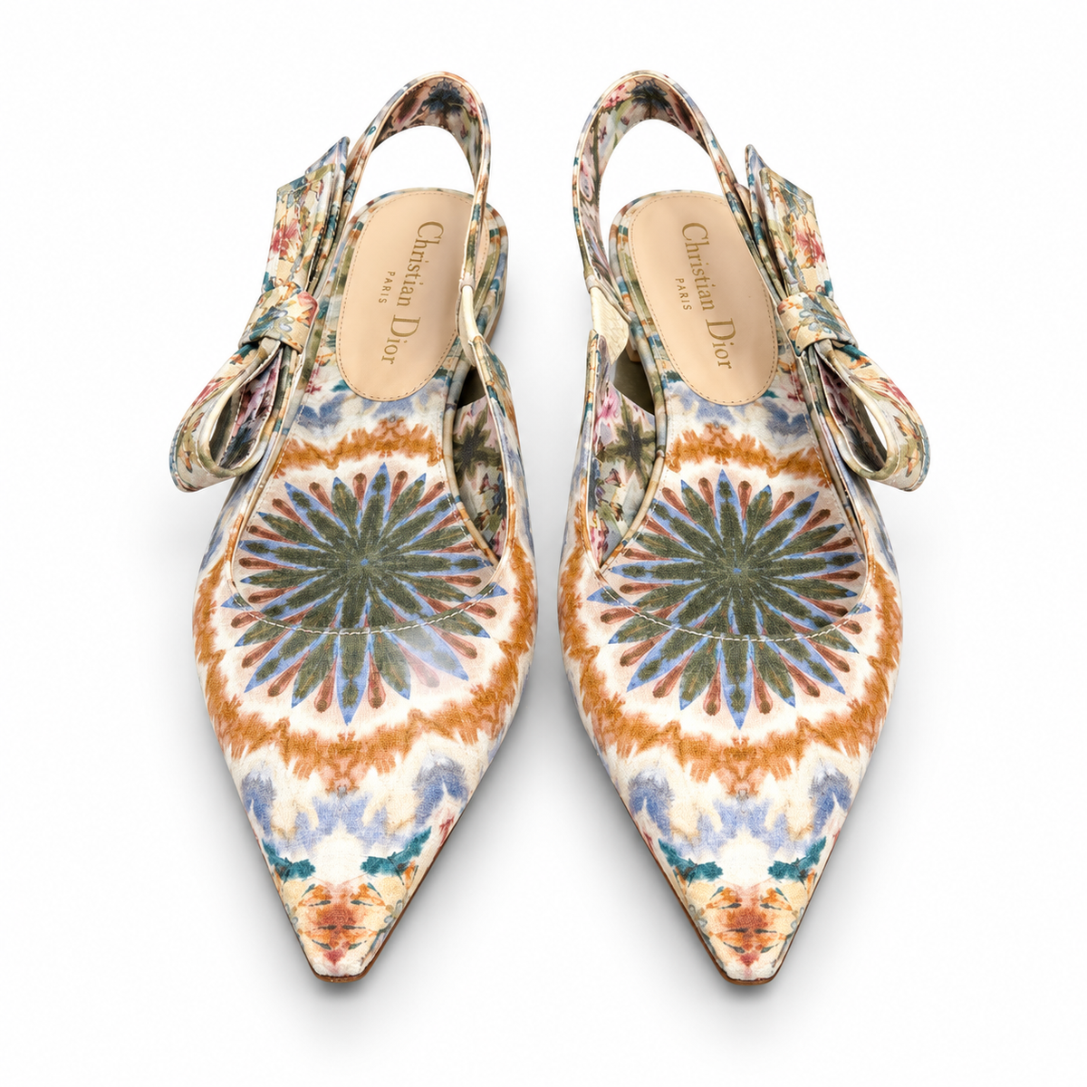 DIOR - SLINGBACK FLAT PRINT KALEIDOSCOPE SIZE 37 EU