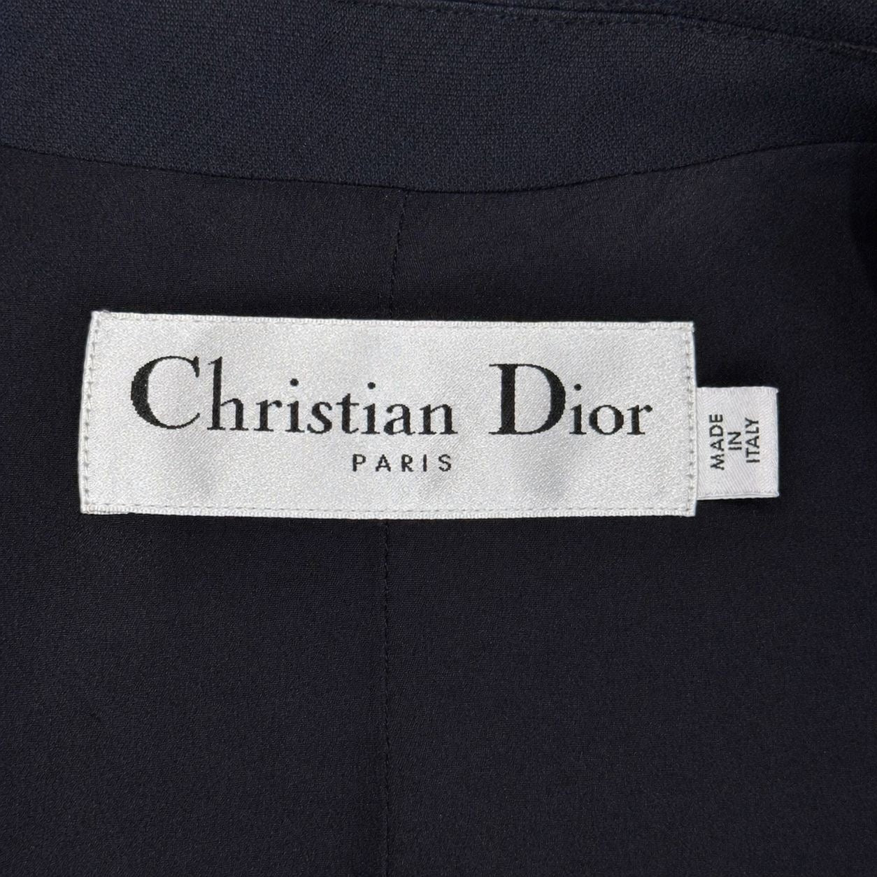 DIOR - JACKET NAVY BLUE WITH CD LOGO BUTTONS SIZE 34 FR
