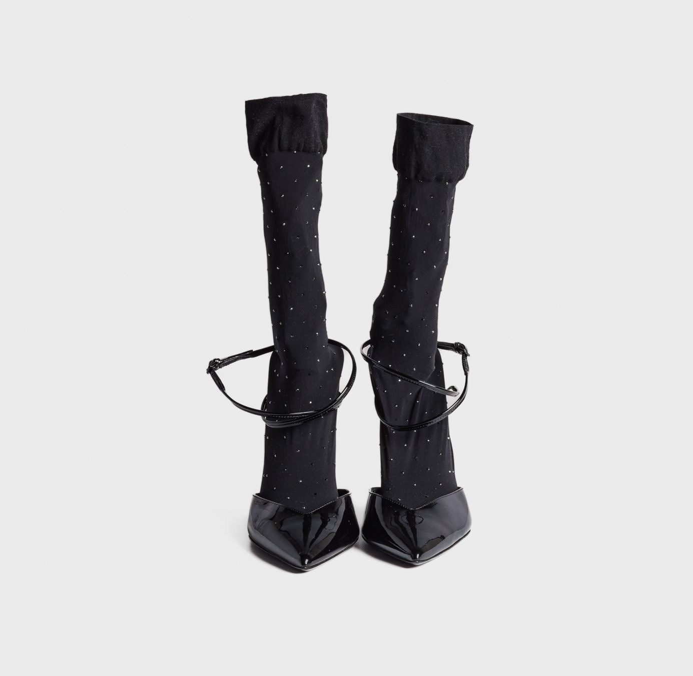 SAINT LAURENT - *BRAND NEW* PUMPS BLACK PATENT WITH SOCKS SIZE 39 EU