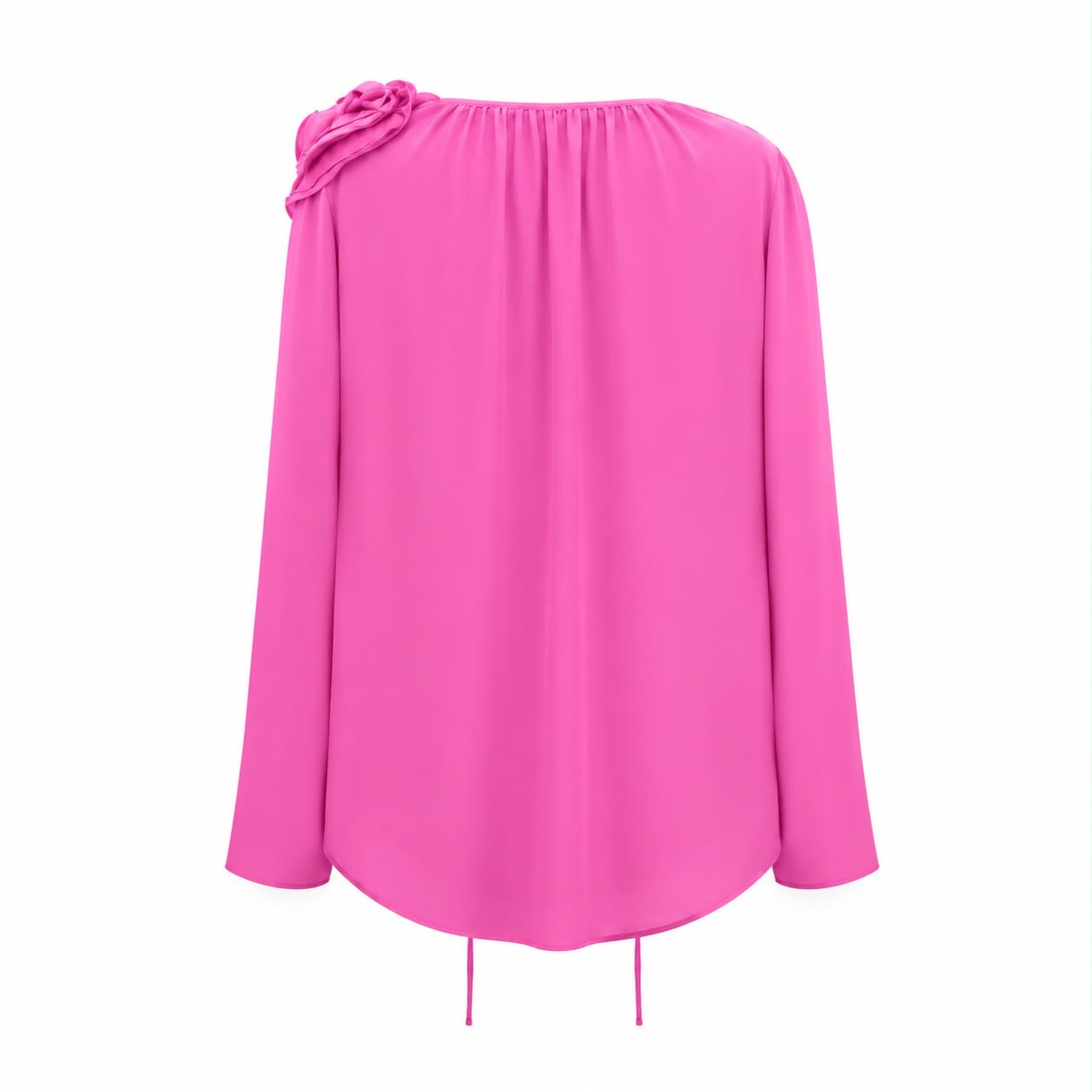 MAGDA BUTRYM - SHIRT FUCHSIA SILK WITH FLOWER SIZE 34 FR