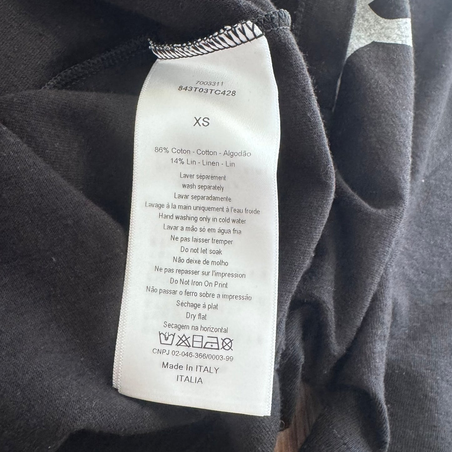 DIOR - T-SHIRT J’ADIOR 8 BLACK SIZE XS