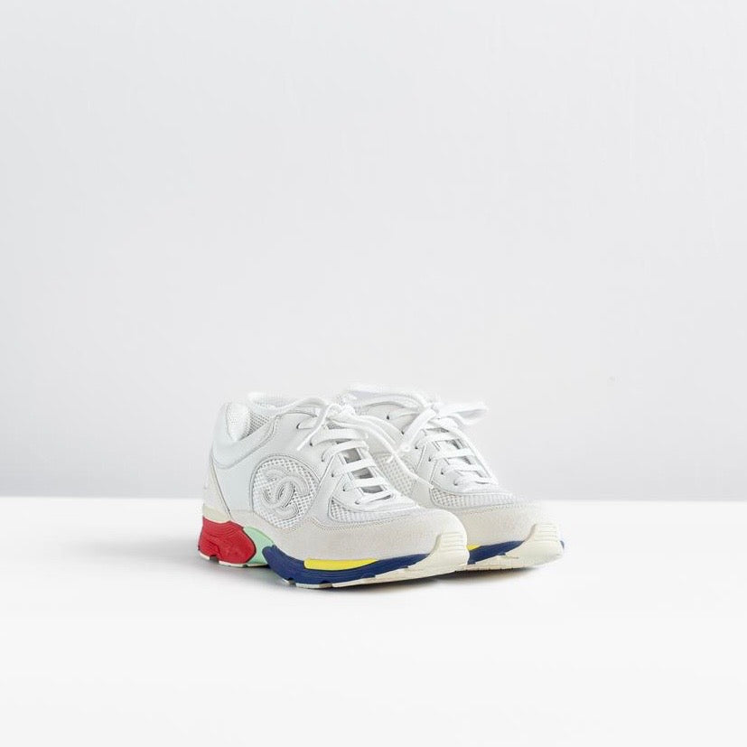 CHANEL - *BRAND NEW* SNEAKERS WHITE MULTICOLOR SOLE SIZE 38,5 EU