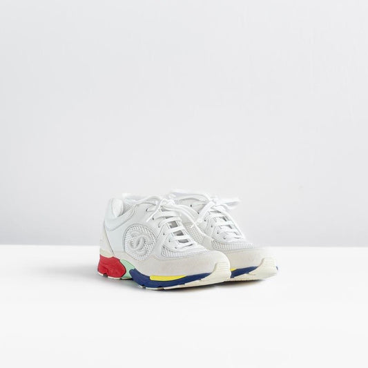 CHANEL - *BRAND NEW* SNEAKERS WHITE MULTICOLOR SOLE SIZE 39 EU