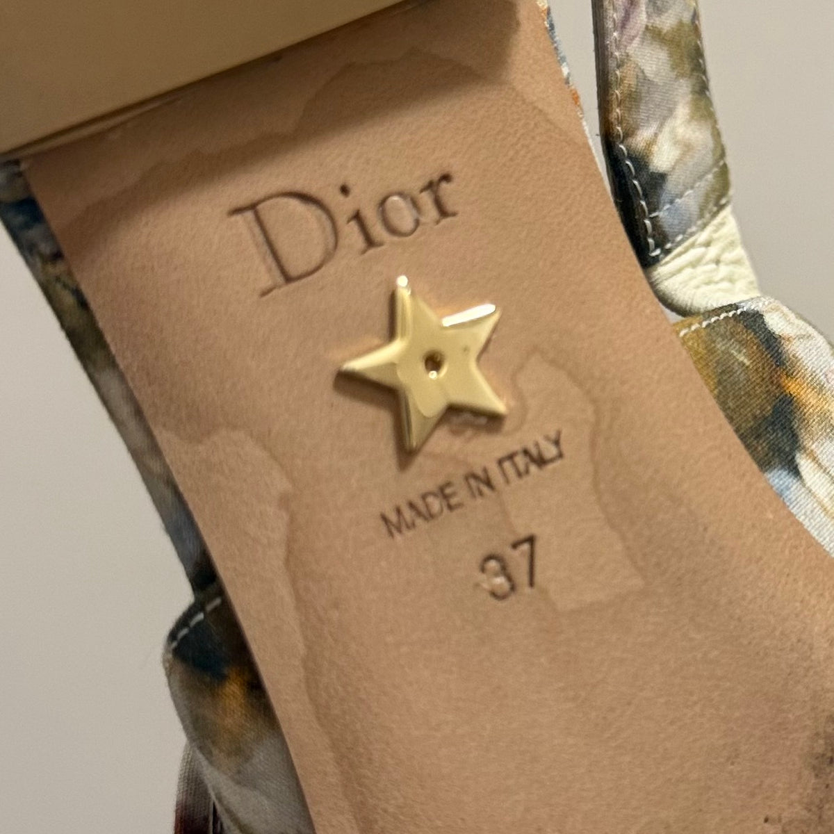 DIOR - SLINGBACK FLAT PRINT KALEIDOSCOPE SIZE 37 EU