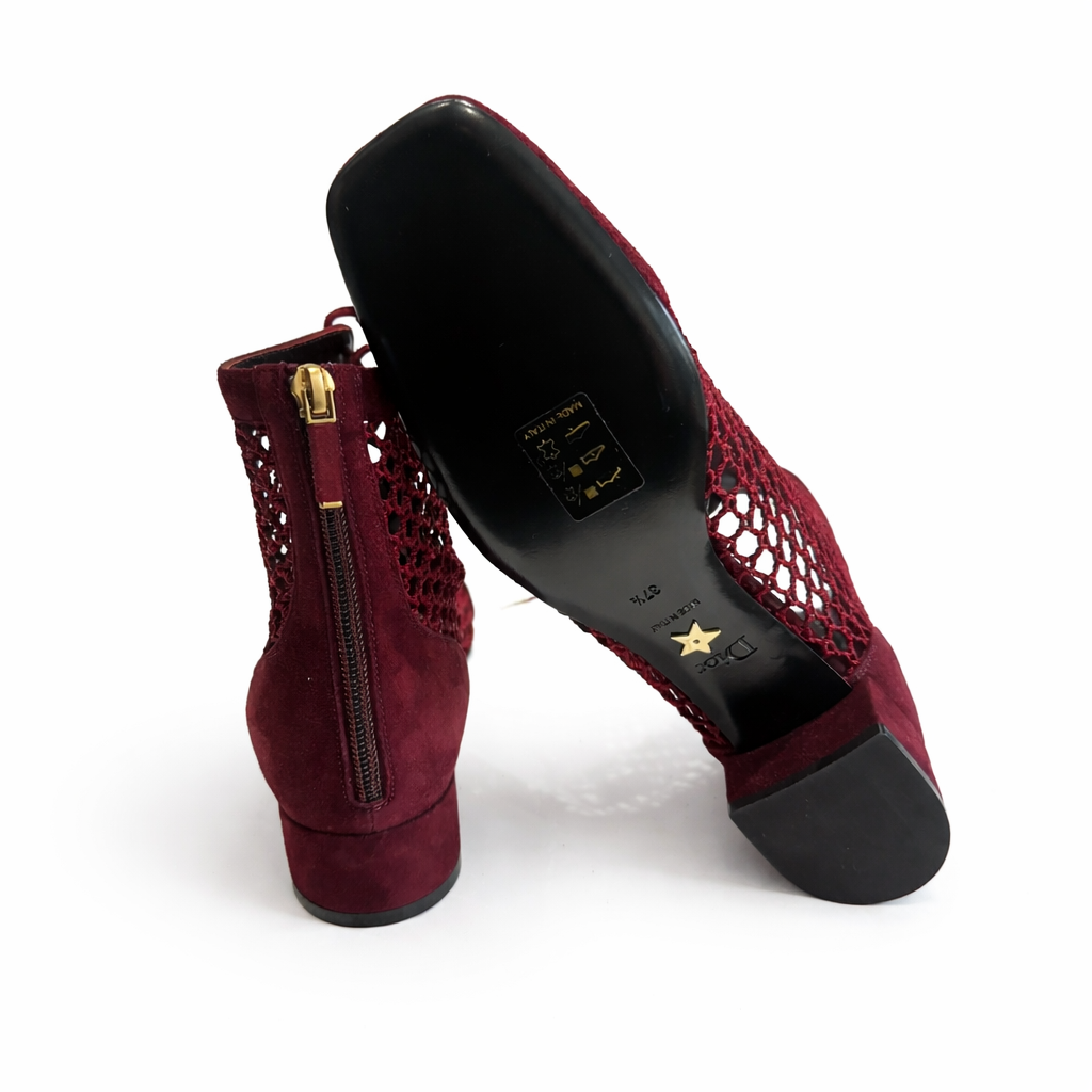 DIOR - *BRAND NEW* BOOTIES NAUGHTLY-D BORDEAUX SIZE 37,5 EU
