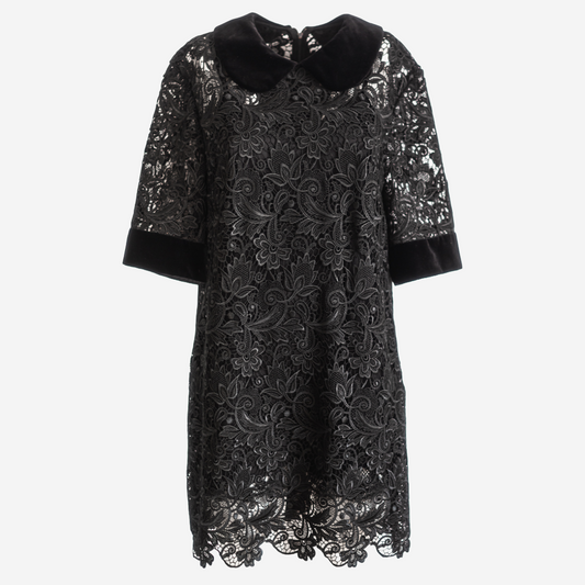 DOLCE & GABBANA - DRESS MIDI BLACK SIZE 44 IT