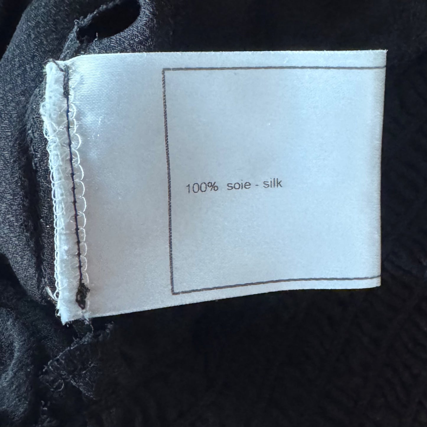 CHANEL - SHIRT BLACK SLEVELESS WITH GATHERED WAIST SIZE 40 FR