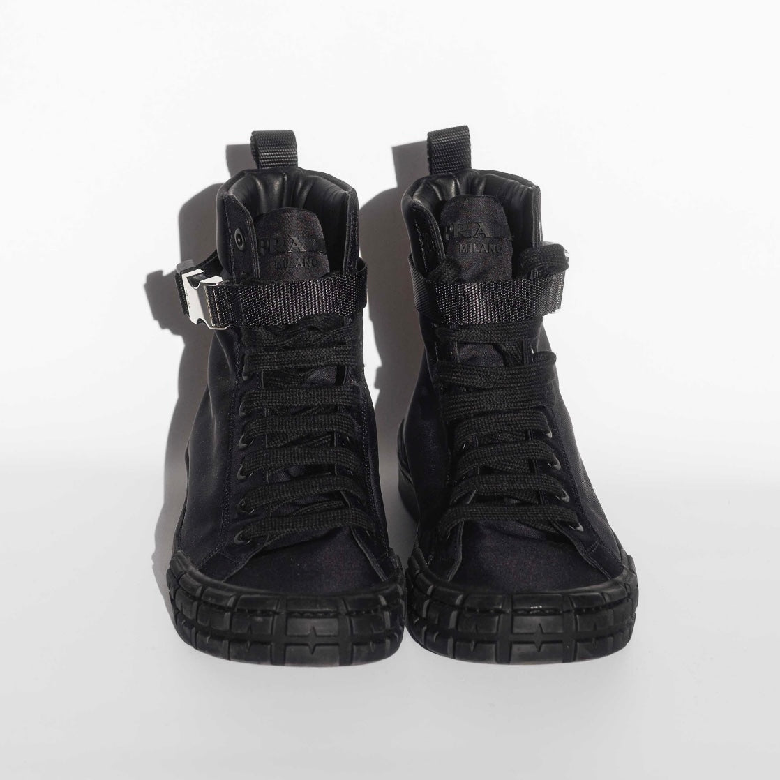 PRADA - BLACK SNEAKERS RE-NYLON SIZE 7,5