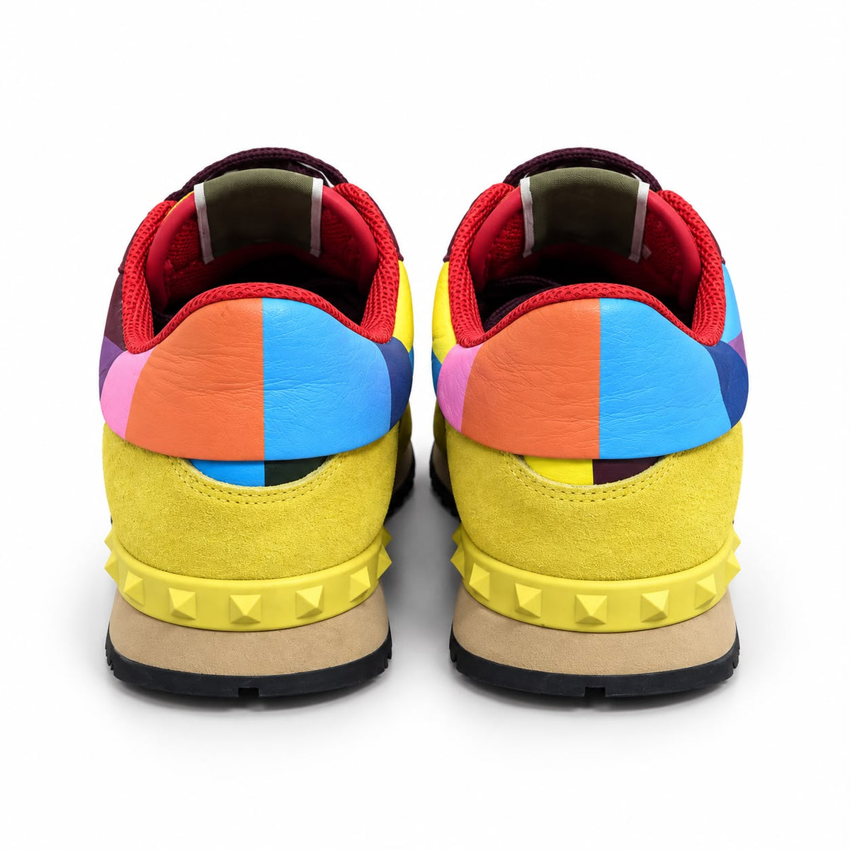 VALENTINO – SNEAKERS IN MULTICOLOURED LEATHER AND SUEDE SIZE 36 EU