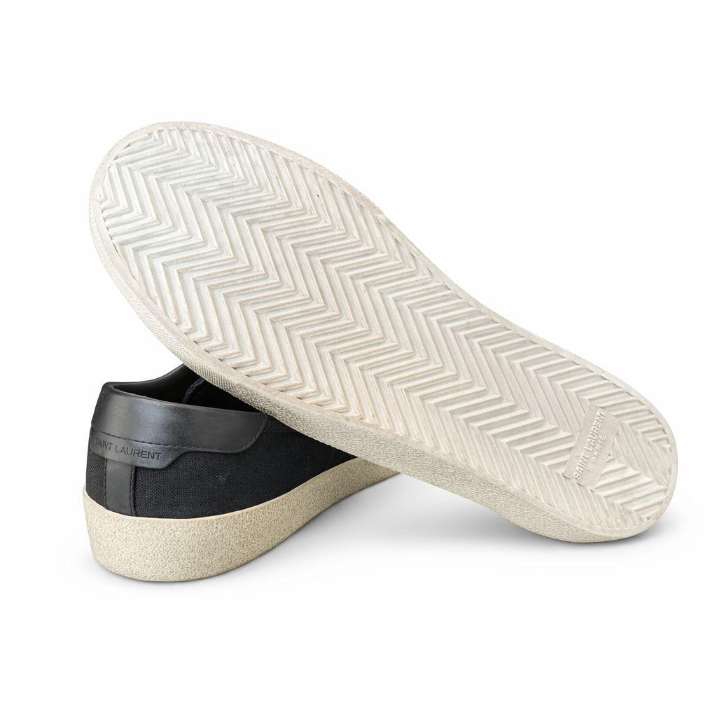 SAINT LAURENT - SNEAKERS COURT CLASSIC SL/06 BLACK CANVAS SIZE 41 EU