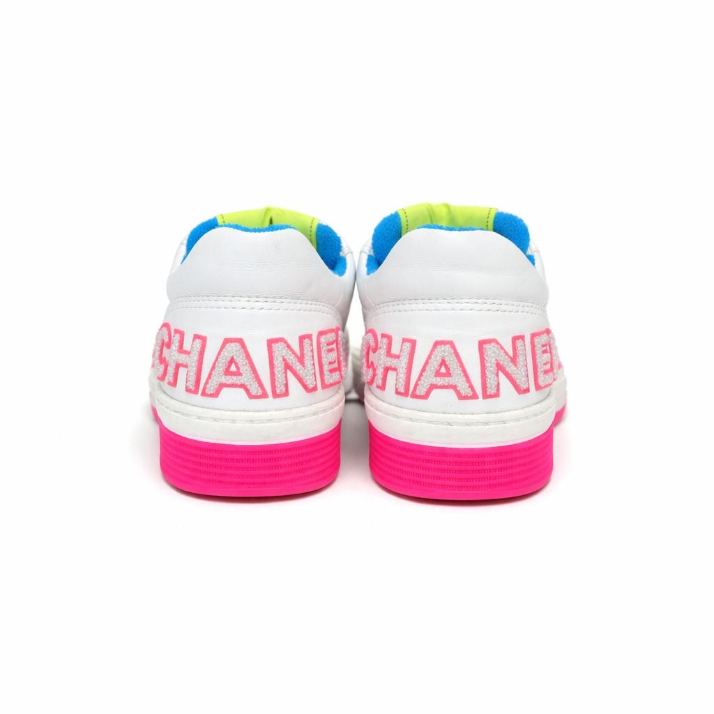 CHANEL - SNEAKERS MULTICOLOR LEATHER SIZE 38 EU