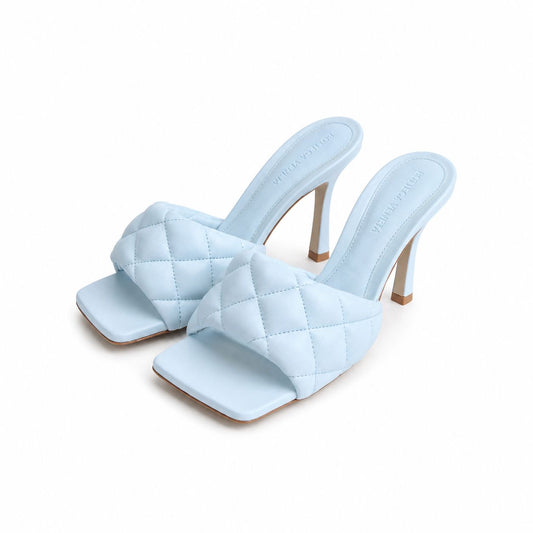 BOTTEGA VENETA - *BRAND NEW* SANDALS PADDED LEATHER BABY BLUE SIZE 36 EU