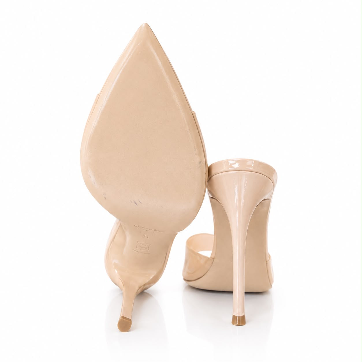 GIANVITO ROSSI - *NEW* MULES HIGH BEIGE SIZE 37 EU