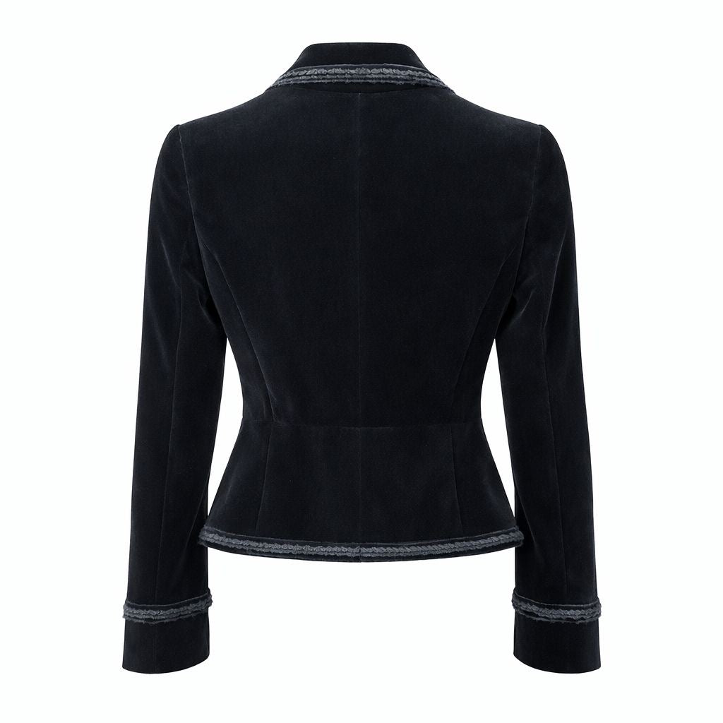 CHANEL - JACKET BLACK VELVET