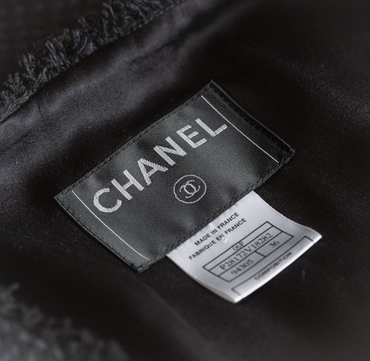 CHANEL - JACKET BLACK SIZE 36 FR