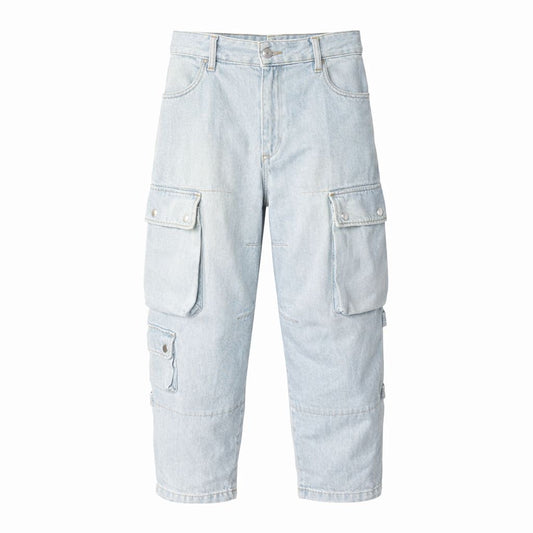 ISABEL MARANT - JEANS ELORE LIGHT BLUE CARGO POCKETS SIZE 38 FR
