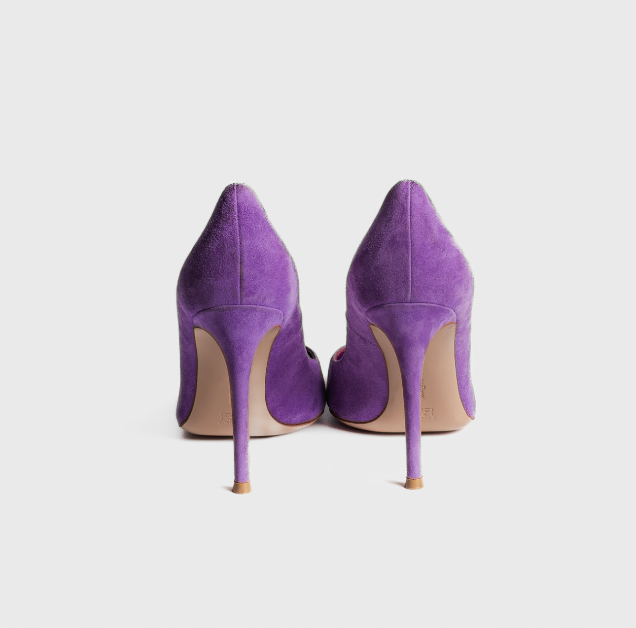 GIANVITO ROSSI - PUMPS SUEDE VIOLETTE SIZE 36 EU