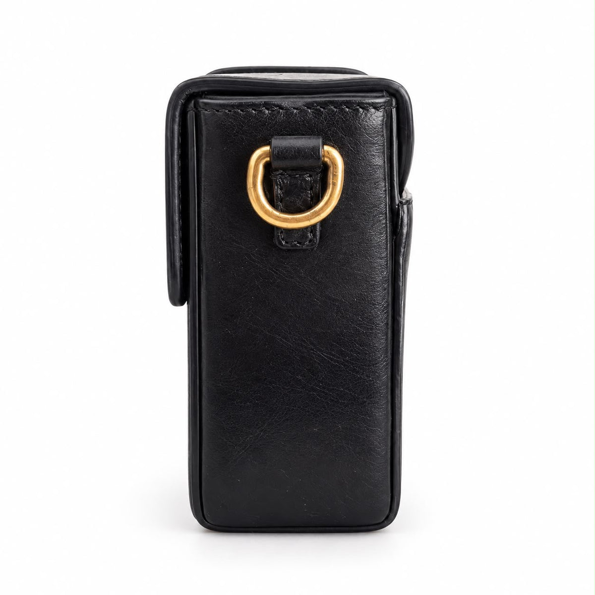 DIOR - BAG 30 MONTAIGNE BLACK LEATHER WITH OBLIQUE SHOULDER STRAP