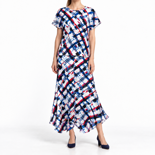 CHANEL - SET T-SHIRT AND LONG SKIRT SIZE MULTICOLOR 34 FR