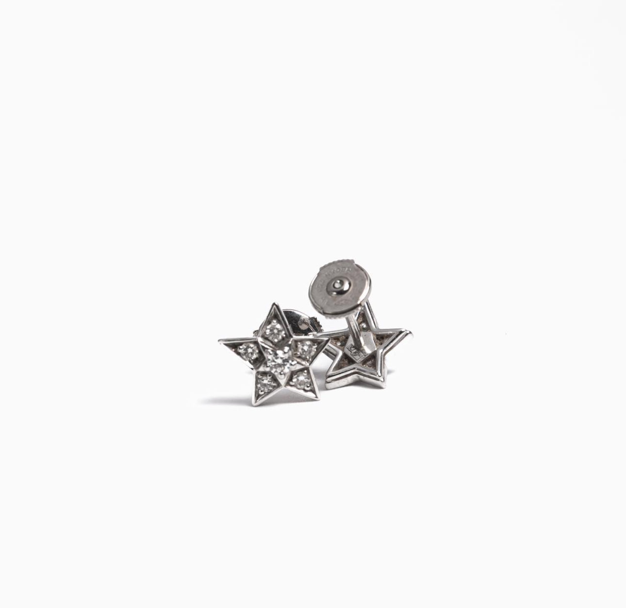 CHANEL - EARRINGS GÉODE SMALL WHITE GOLD AND DIAMONDS