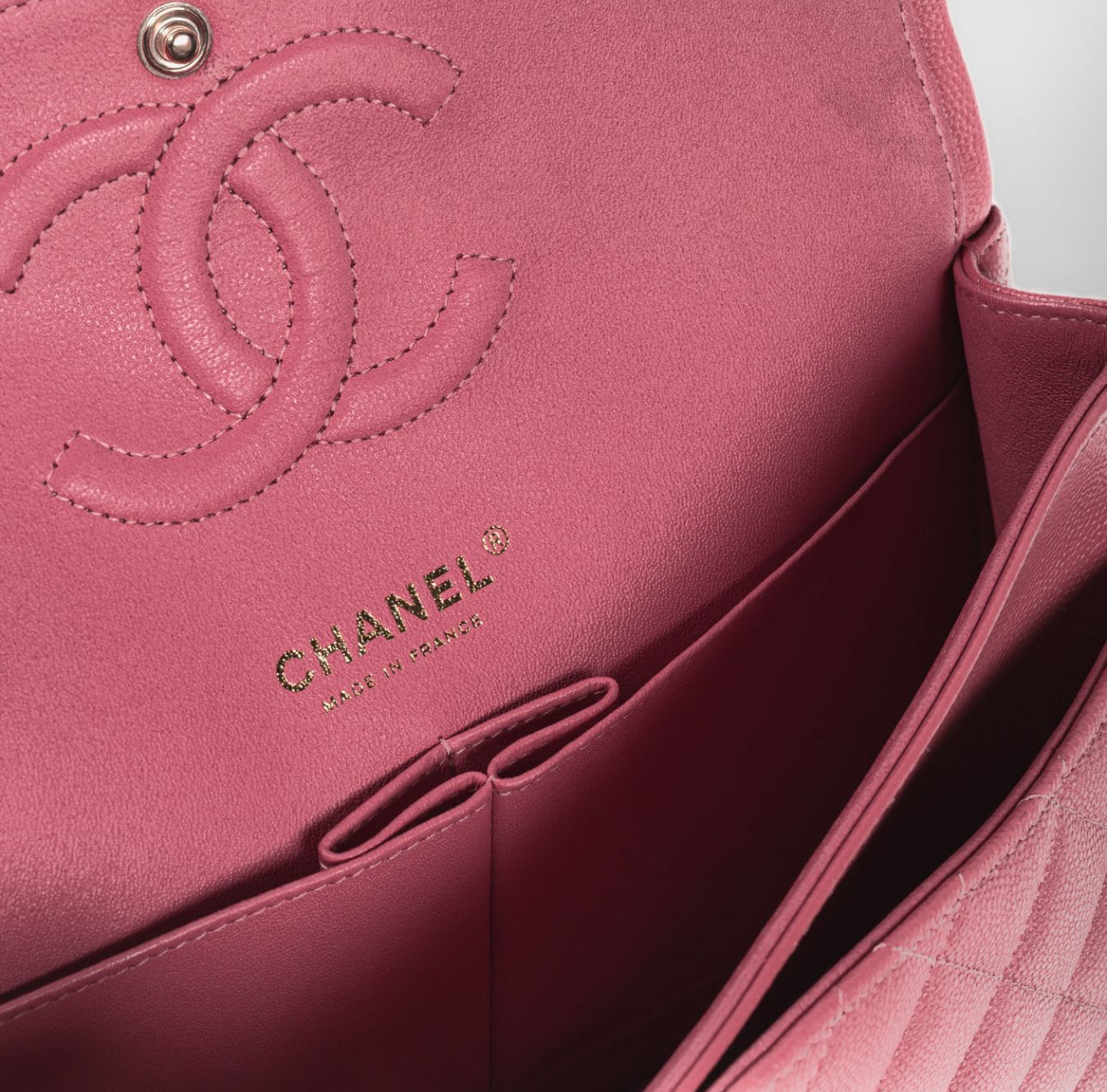 CHANEL - BAG TIMELESS CLASSIC PINK CAVIAR LEATHER