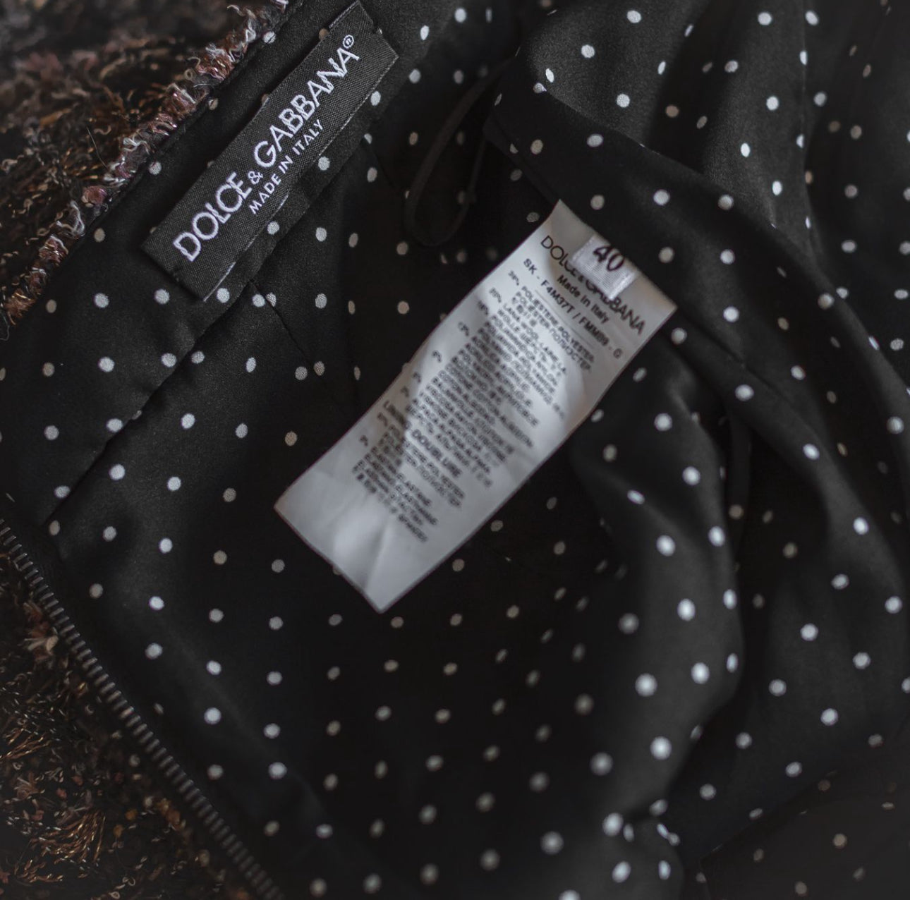 DOLCE & GABBANA - SKIRT TWEED SIZE 40 IT