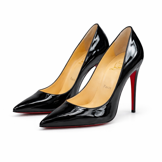 LOUBOUTIN - *BRAND NEW* PUMPS BLACK PATENT LEATHER SIZE 38,5 EU