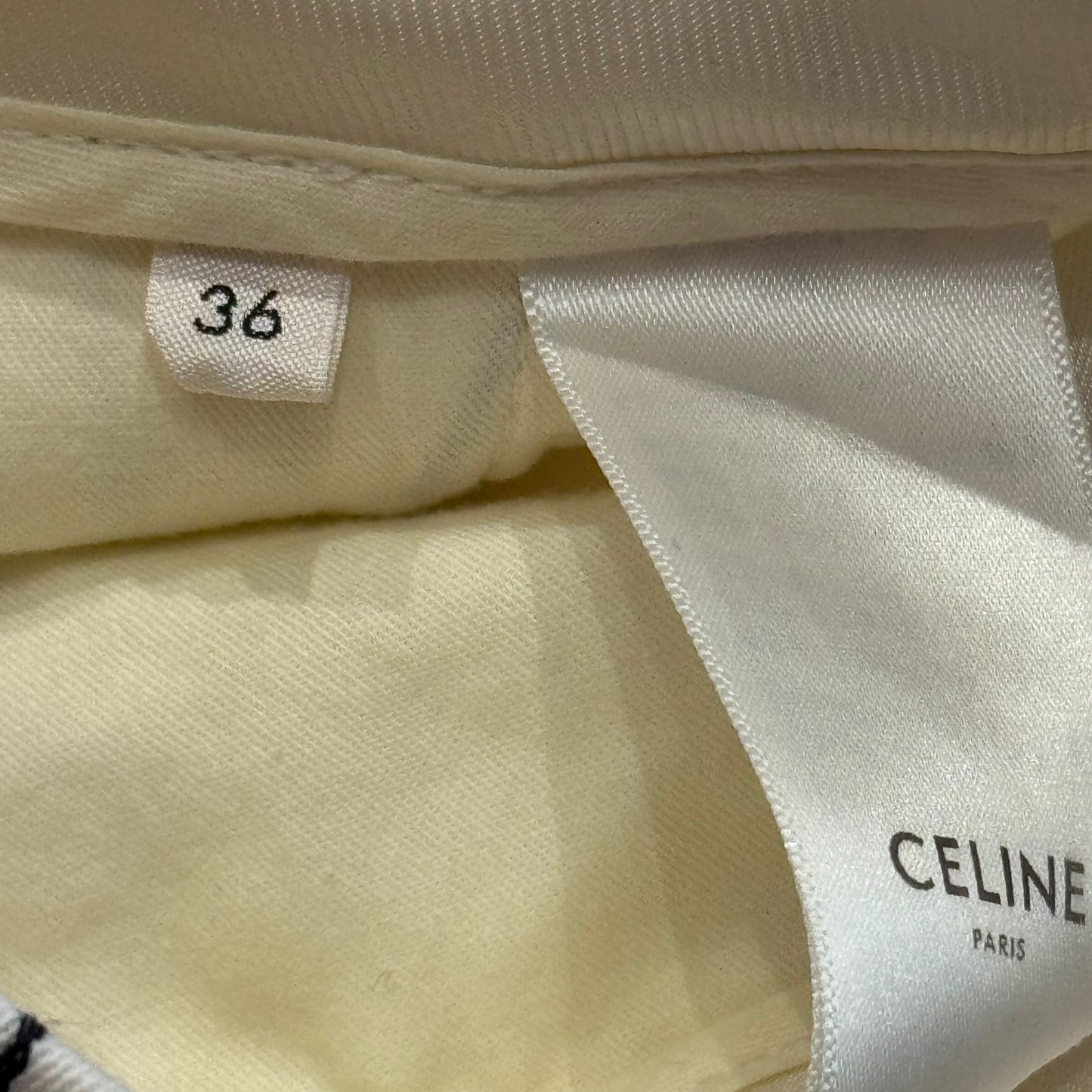 CELINE - SET BLAZER & TROUSERS WHITE/BLACK STRIPED SIZE 34/36 FR