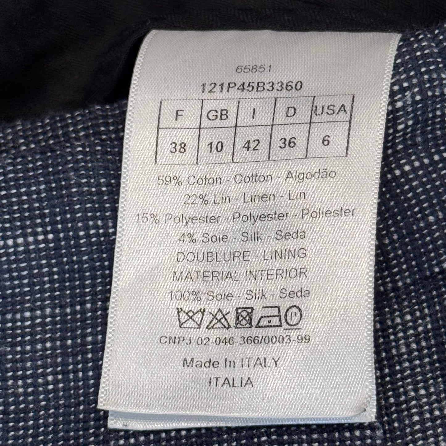DIOR - JACKET AND SKORT SET BLUE SIZE 36/38 FR