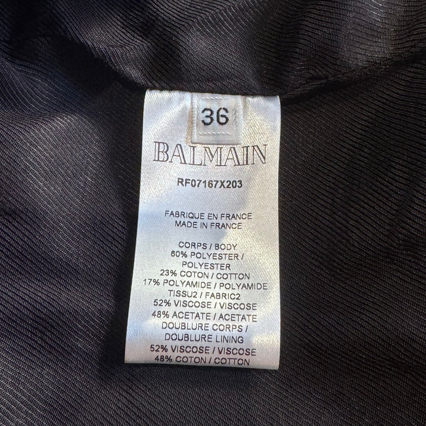 BALMAIN - *NEVER USED* JACKET HOODED BLACK SEQUIN EMBELLISHMENTS SIZE 36 FR