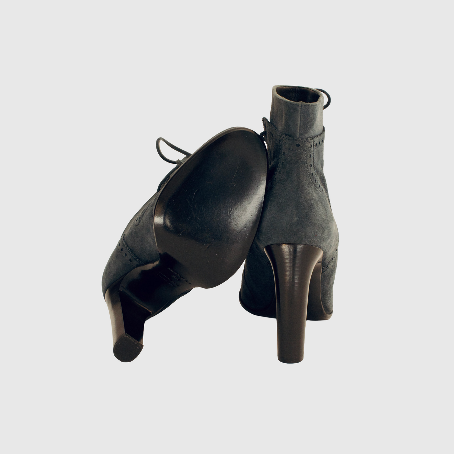 HERMÈS - *BRAND NEW* ANKLE BOOTS TEAL SUÈDE LACE-UP SIZE 39 EU