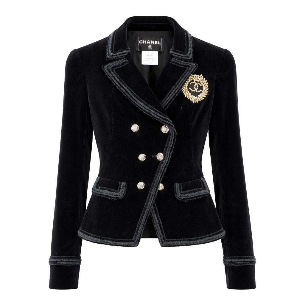 CHANEL - JACKET BLACK VELVET