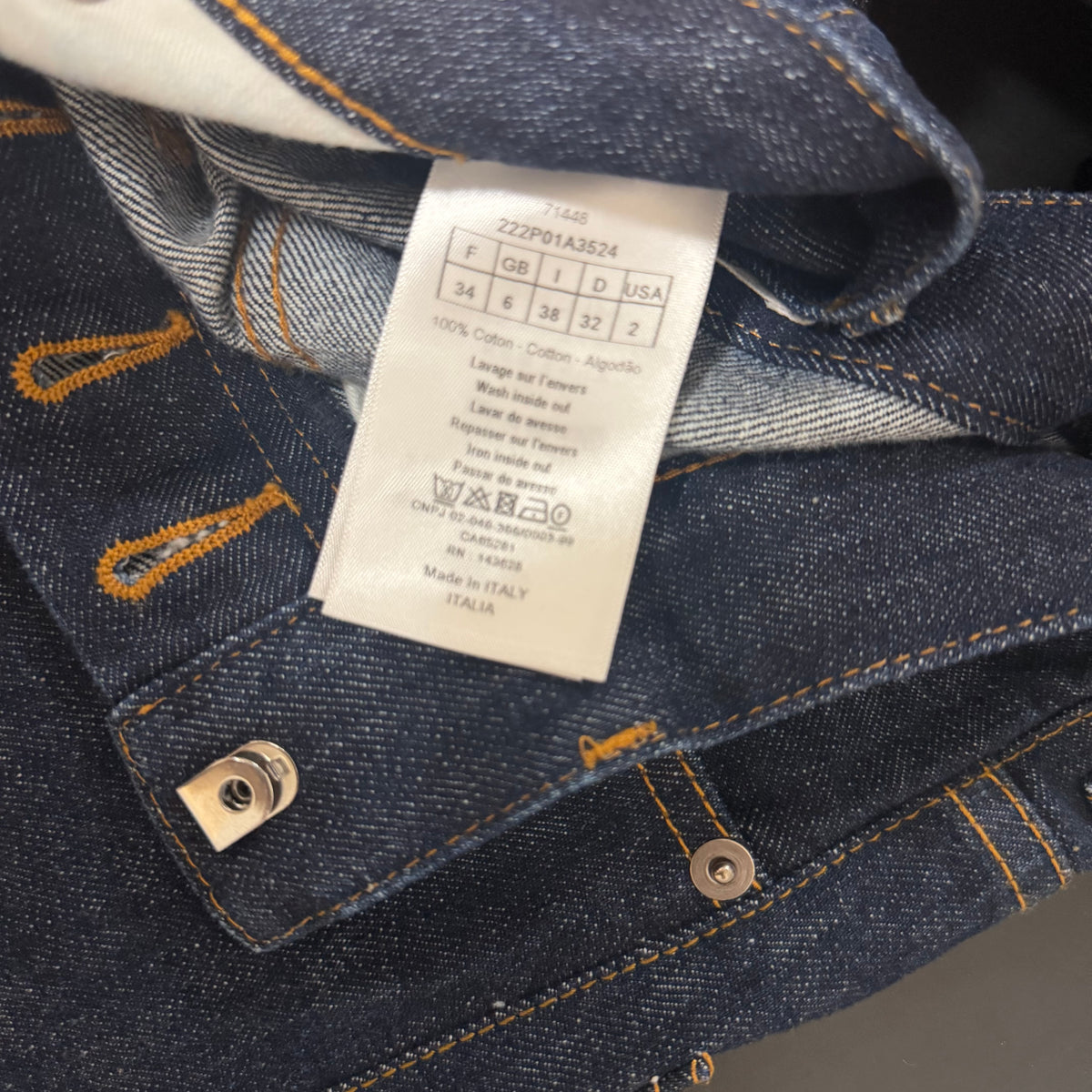 DIOR - JEANS BLUE STRAIGHT-LEG SIZE 34 FR