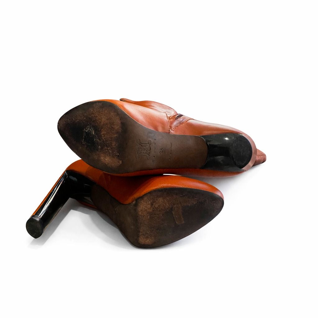 CÉLINE - BOOTS COGNAC LEATHER SIZE 38 EU