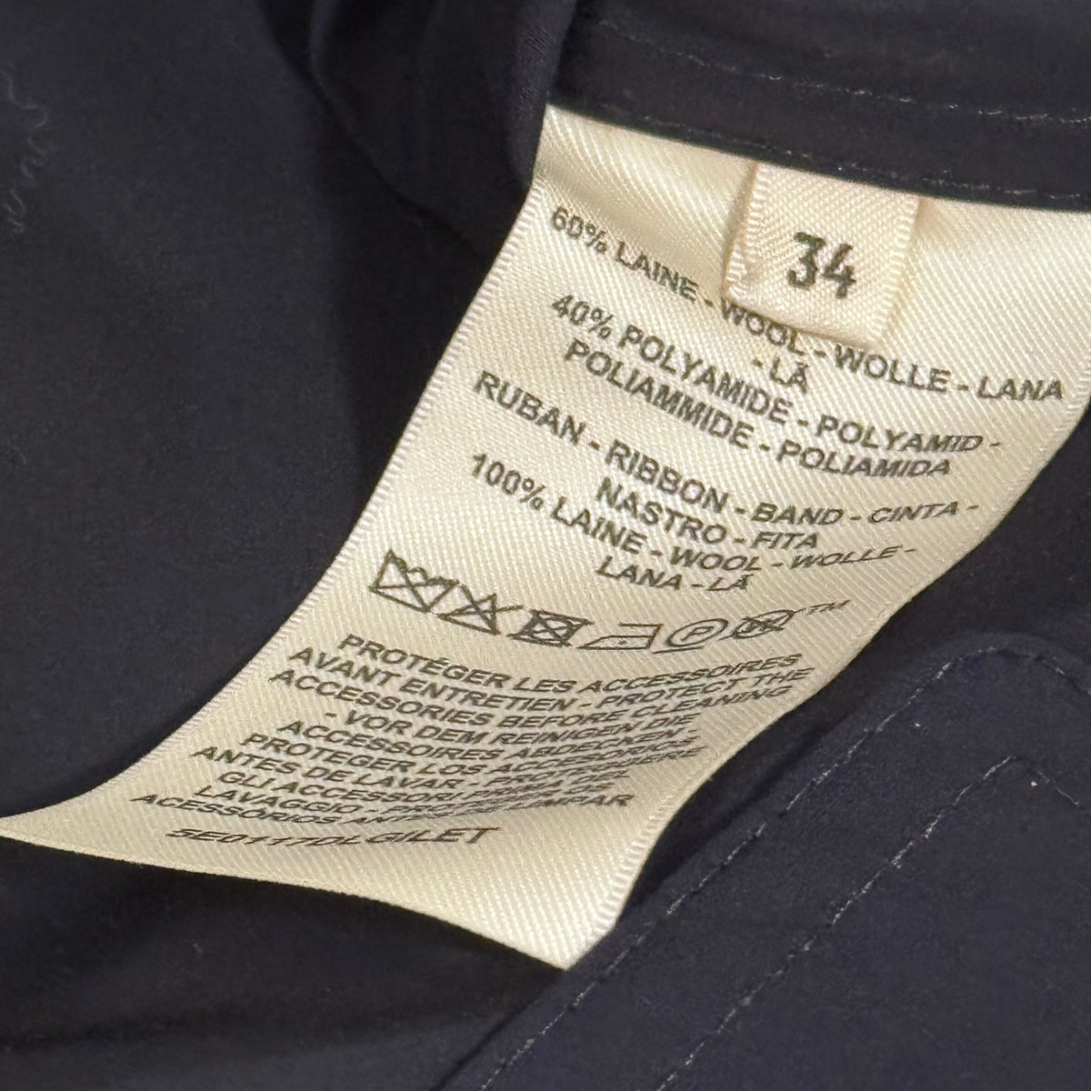 HERMÈS - *NEW* DRESS LONG SLEVELESS BLACK WOOL-BLEND SIZE 34 FR