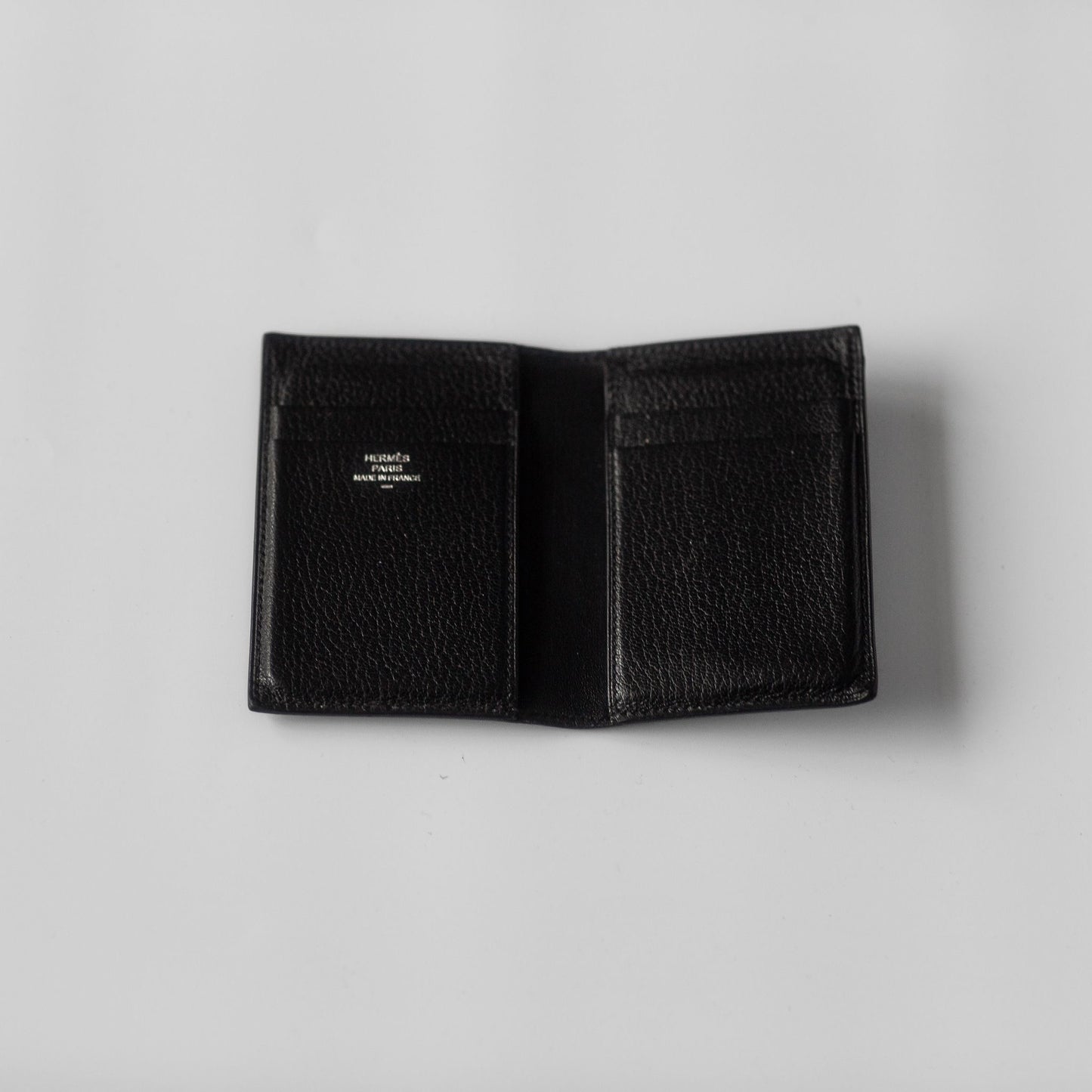 HERMÈS- CARD HOLDER BLACK LIZARD