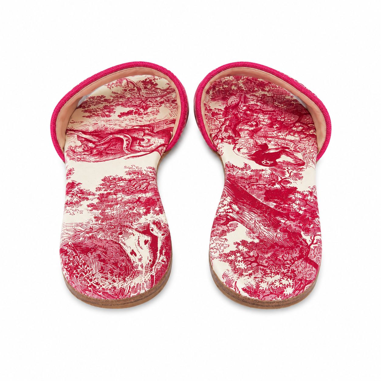 DIOR - SANDALS TOILE DE JOUY WHITE AND RED SIZE 36 EU